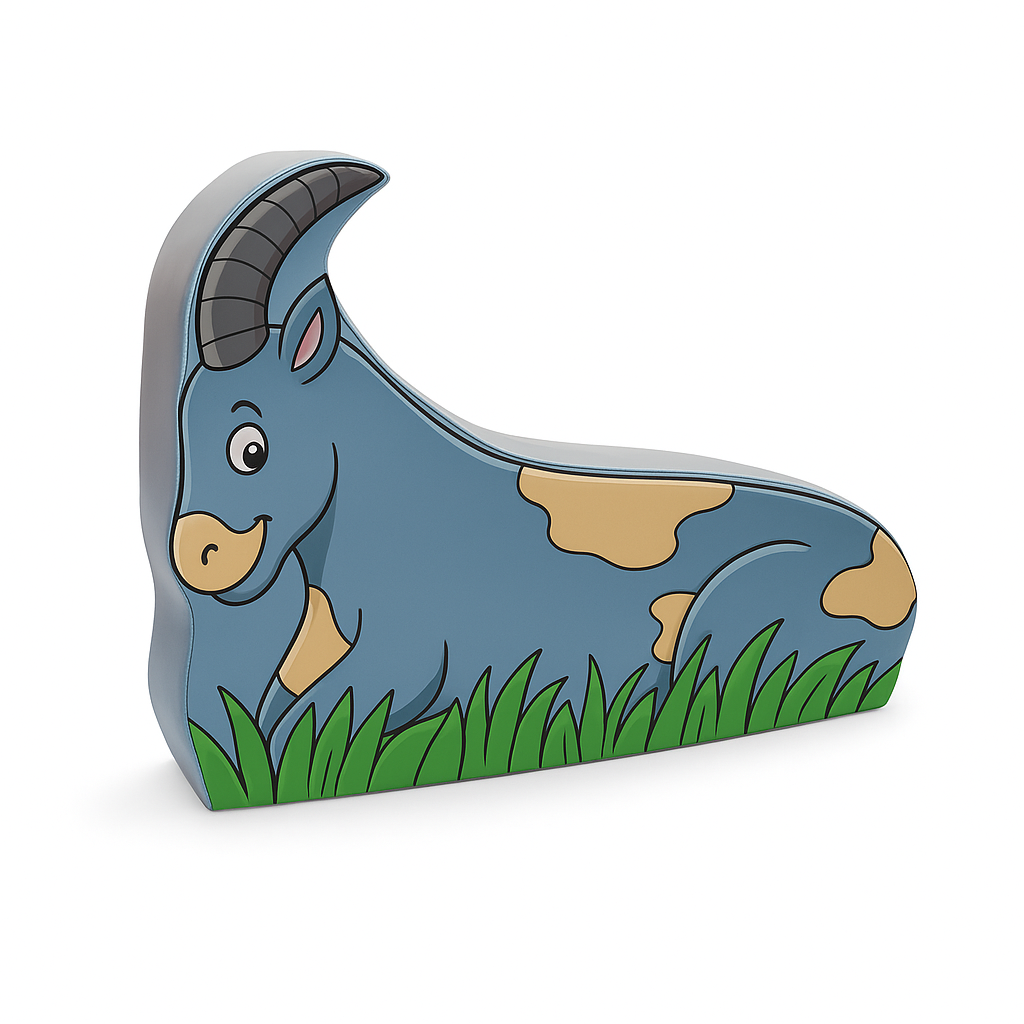 Sitzfigur Ziege – Weiches Tiermodul für Bauernhof- und Almlandschaften - Softplay - Schaumstoff-Spiel Produkte kaufen ☆☆☆☆☆