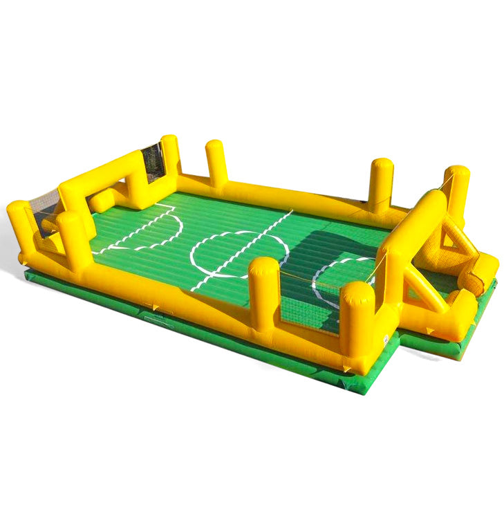 Soap Soccer Feld, Water-Soccer gelb-grün mit aufblasbarem Boden - Sport Spiele wie aufblasbares Fußball Dart kaufen | Torschusswand