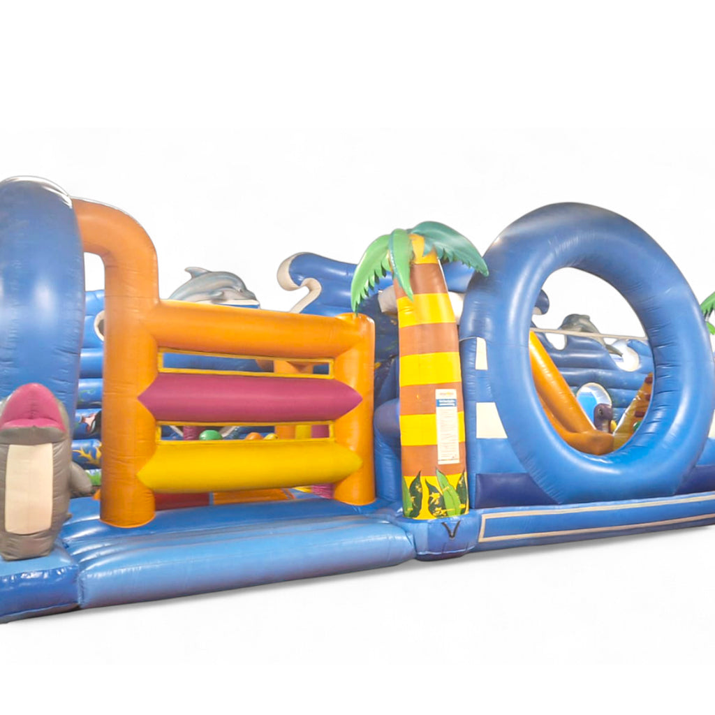 Gebrauchtes Active Center Delphin - 14 x 5 m interaktives Abenteuer - Gebrauchte Hüpfburg | jetzt sparen bis - 80%