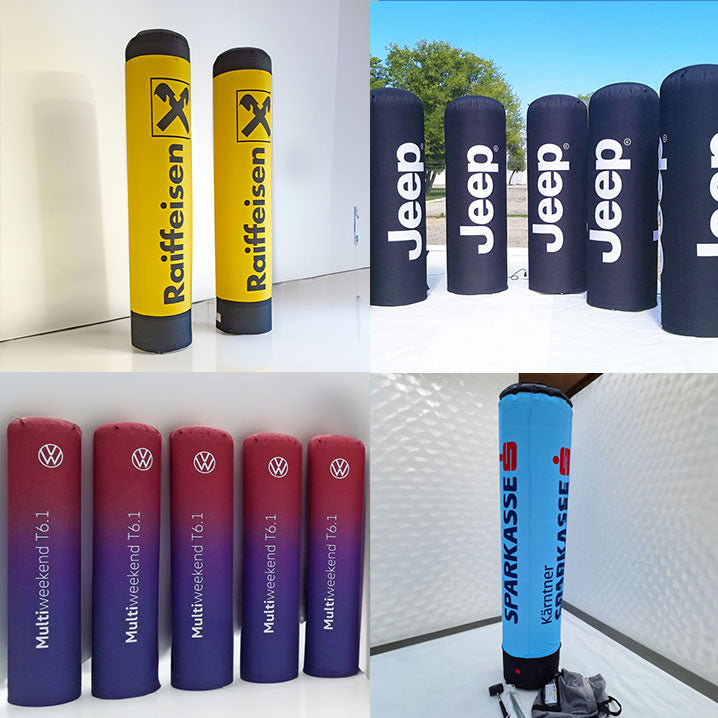 Aufblasbare Werbesäulen in verschiedenen Designs. Buy inflatable advertising column | in the style of your brand