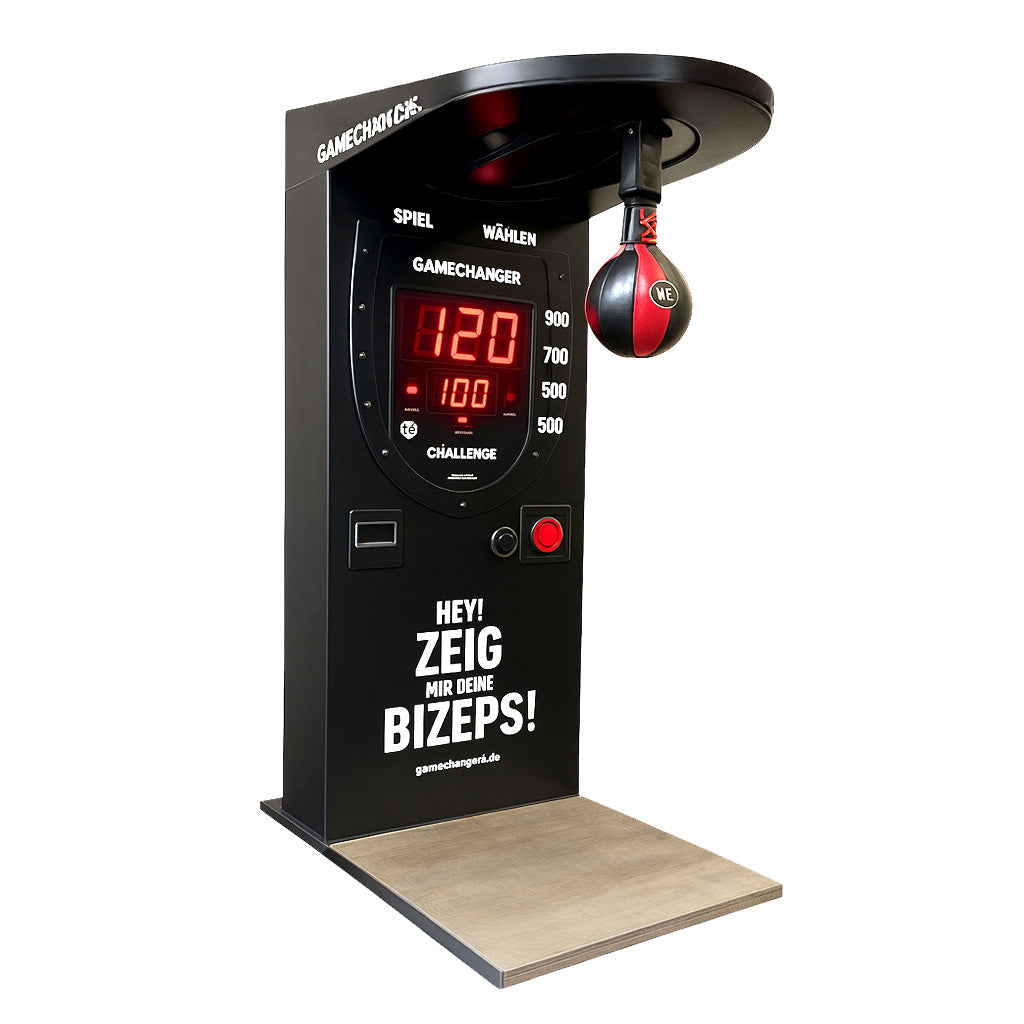 Ein Boxautomat mit Schlagsack.