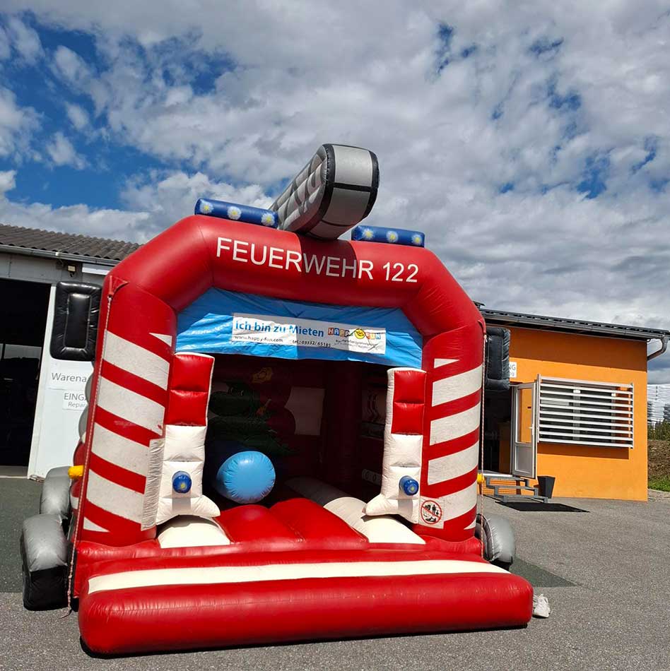 Gebrauchte Hüpfburg Feuerwehr mit Dach - Gebrauchte Hüpfburgen | Bis -70% sparen