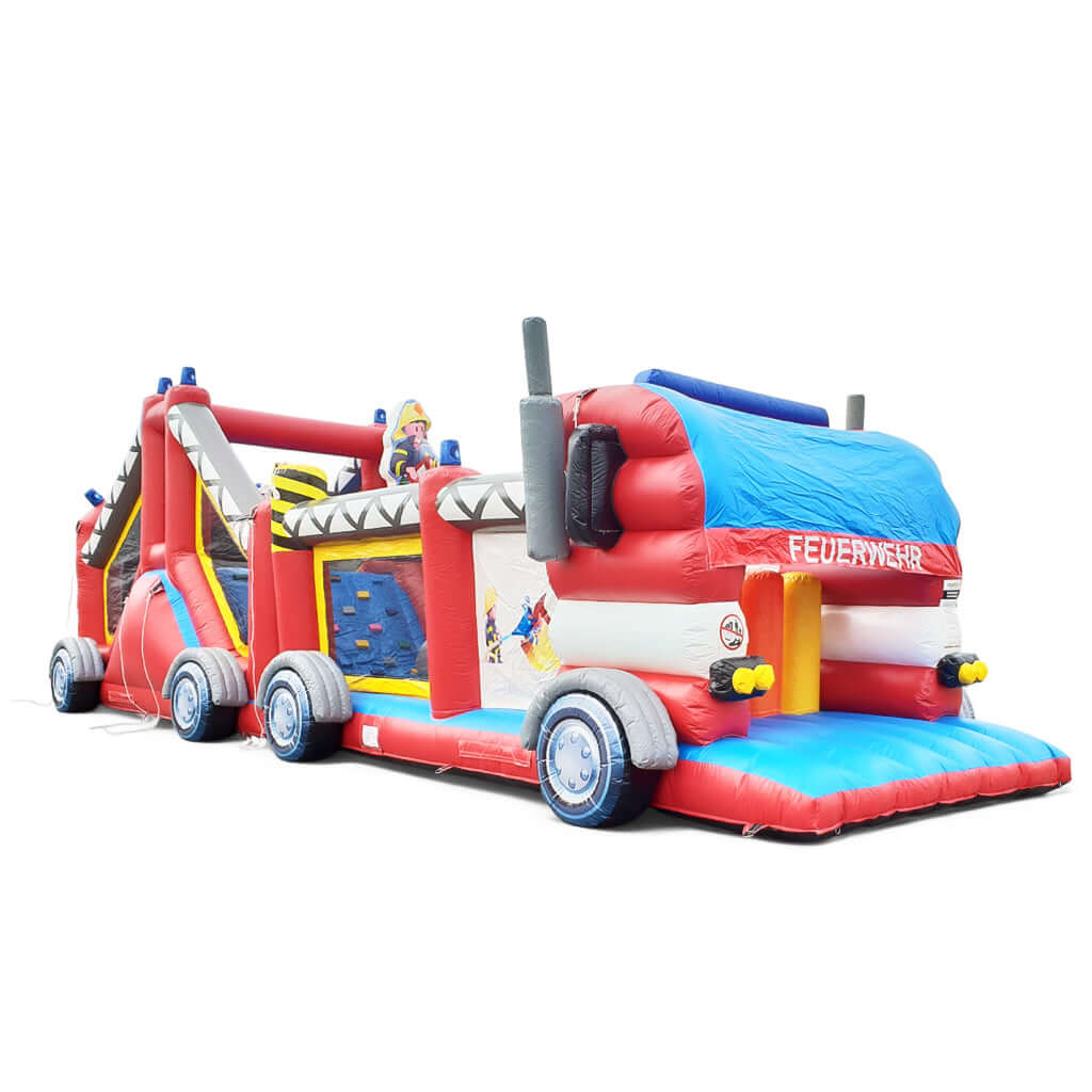 Gebrauchte Hindernisparcour Feuerwehr 15 x 4 m / 2 Teilig - Buy used bouncy castle | Save up to -80%