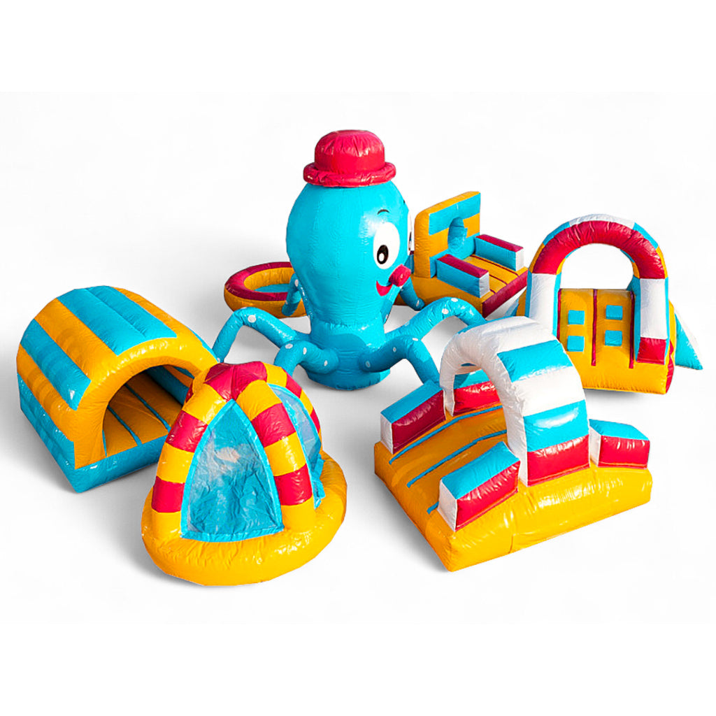 Hindernisparcours Octopus – das bunte Unterwasser Eventmodul - Aufblasbare Hindernisbahn | Hindernisparcour kaufen ✰✰✰✰✰