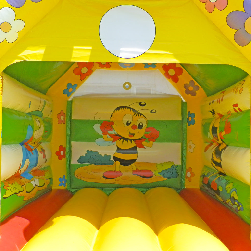 Bee bouncy castle with roof – cheerful flower fun for little bouncers  - Buy a bouncy castle ✔ Professional bouncy castles | directly from the manufacturer