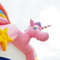 Aufblasbarer Einhorn Kopf und Stern.
