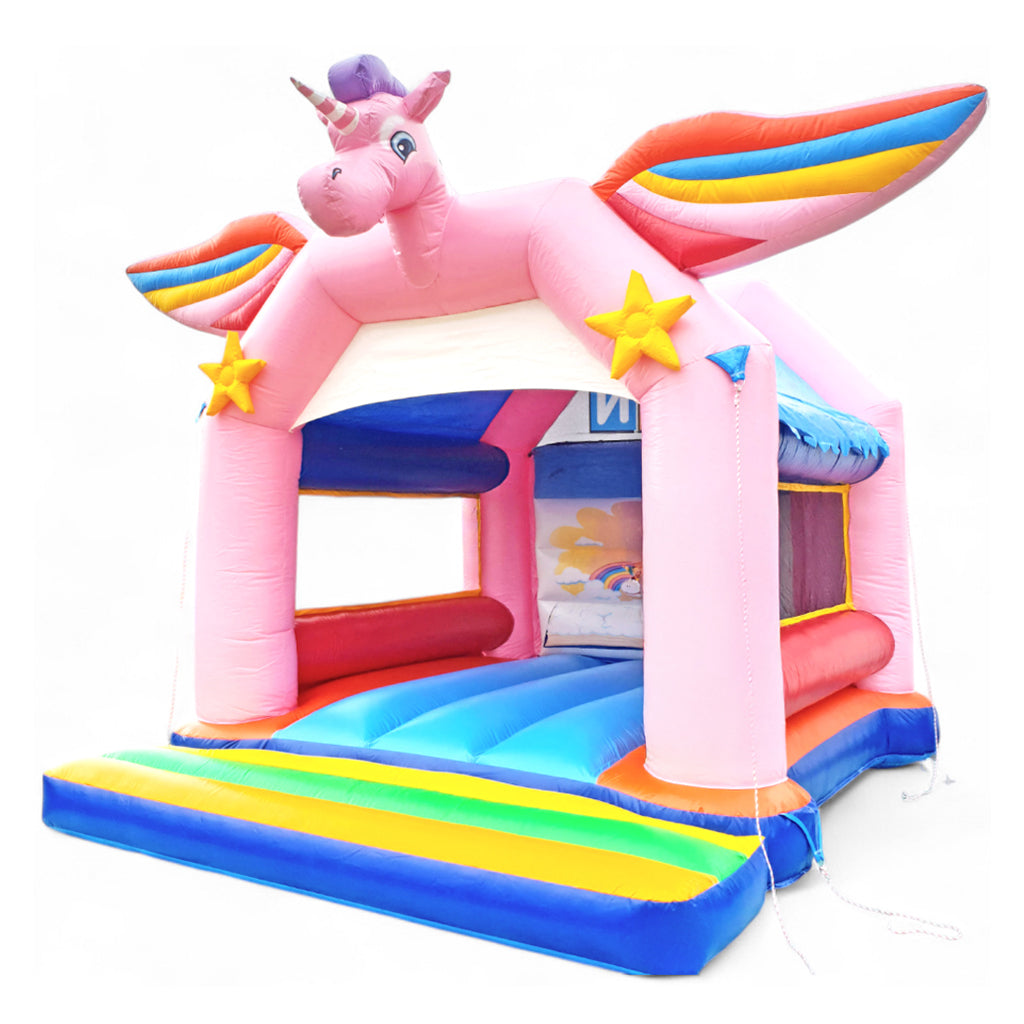 Unicorn bouncy castle with roof – a magical eye-catcher for children’s dreams  - Buy a bouncy castle ✔ Professional bouncy castles | directly from the manufacturer