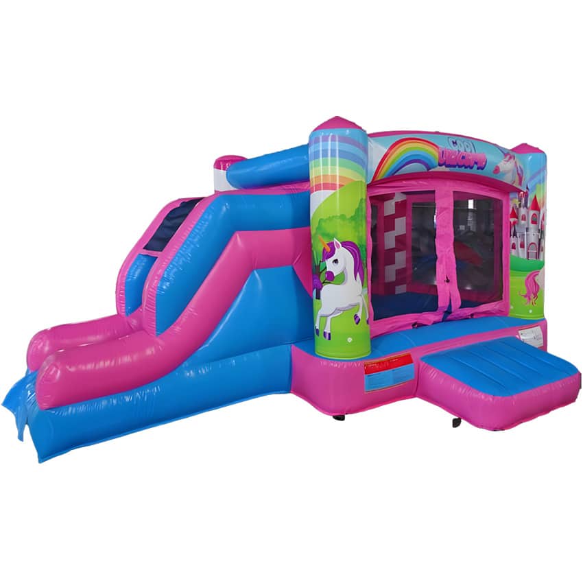 Rent a unicorn bouncy castle with slide 5.5 × 3.5 x 2.8 m - Rent a bouncy castle | Bouncy castles ✓ 300+ other play equipment for rent