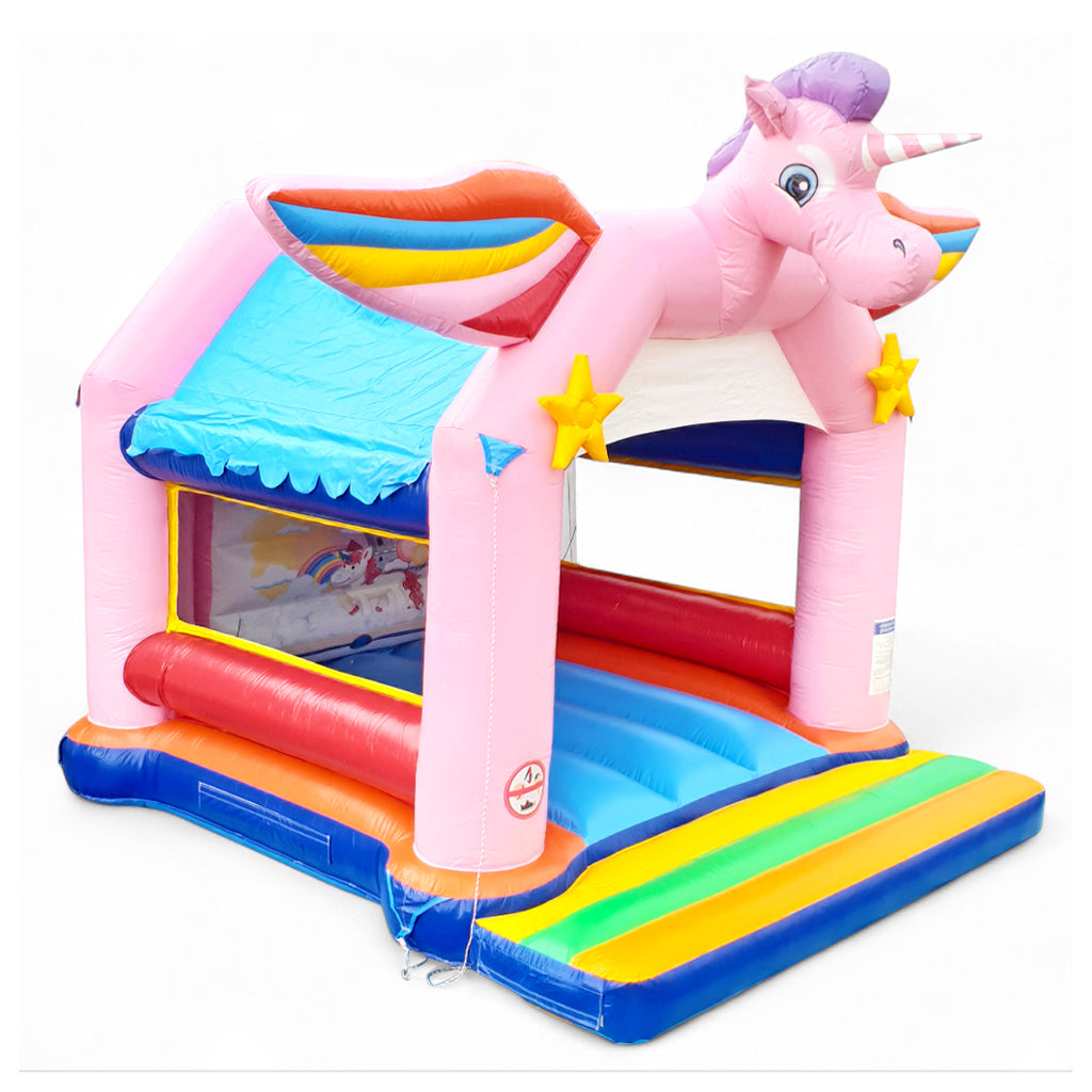 Unicorn bouncy castle with roof – a magical eye-catcher for children’s dreams  - Buy a bouncy castle ✔ Professional bouncy castles | directly from the manufacturer