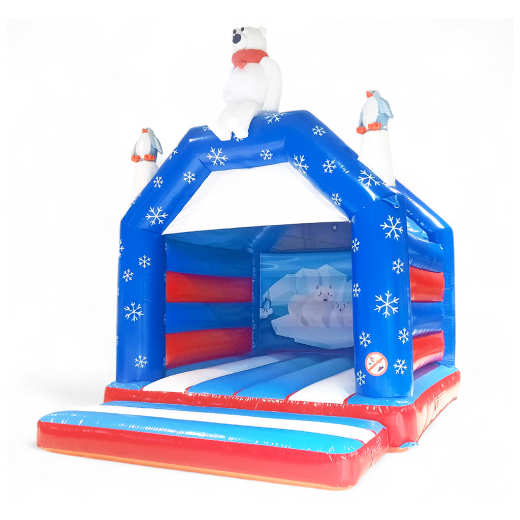 Polar bear bouncy castle with roof – the inflatable winter wonder  - Buy a bouncy castle ✔ Professional bouncy castles | directly from the manufacturer