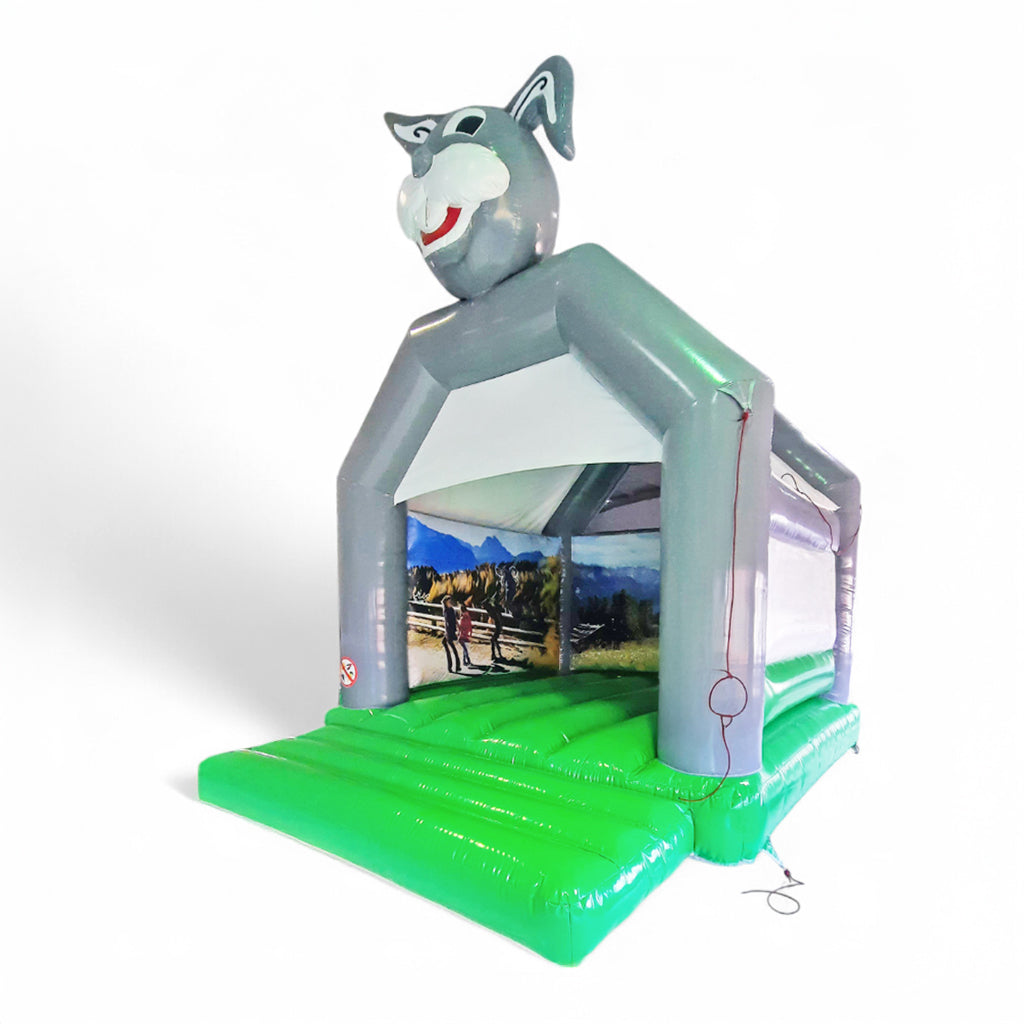 Bouncy castle rabbit with roof - bouncy fun with long ears and a big smile  - Buy a bouncy castle ✔ Professional bouncy castles | directly from the manufacturer