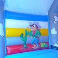 Bemalung eines Cowboys auf der innen Wand einer Hüpfburg.