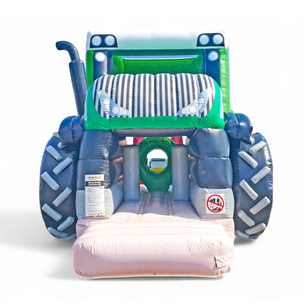 Hüpfburg Traktor – Der Spaß für kleine Landwirte - Aufblasbare Produktnachbildung kaufen | Werben in Großformat