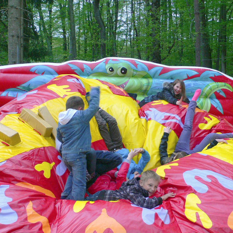 Volcano bouncy castle rental 10x10m - volcano mountain with slide and ...
