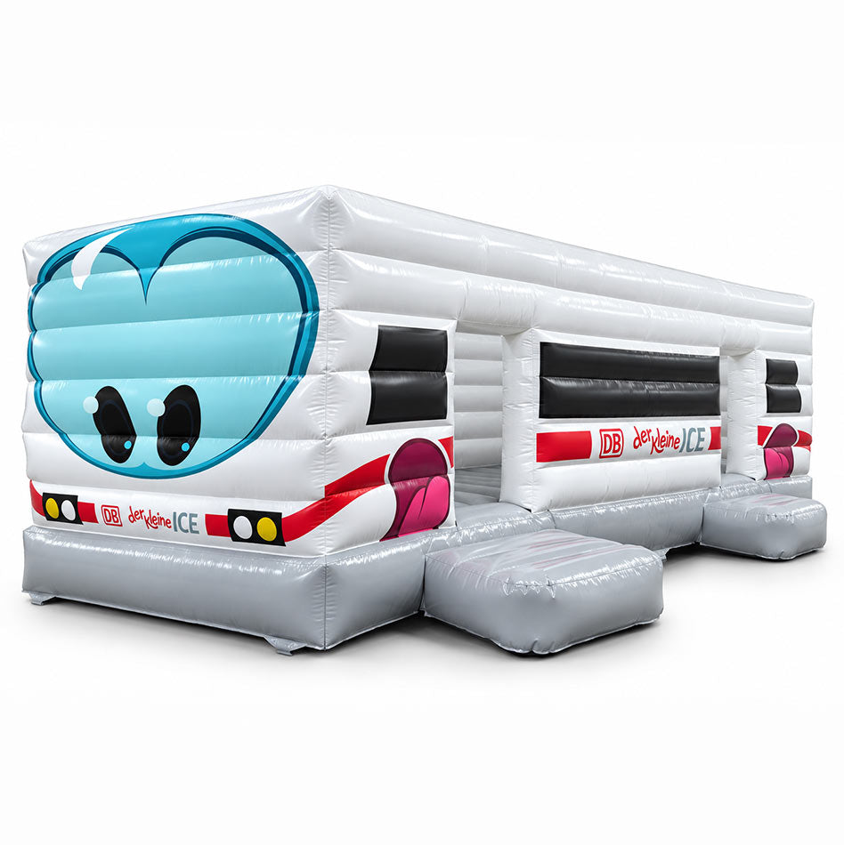 Hüpfburg Zug - der kleine ICE, EIsenbahn - Aufblasbare Werbung direkt vom Hersteller | Happy-Fun