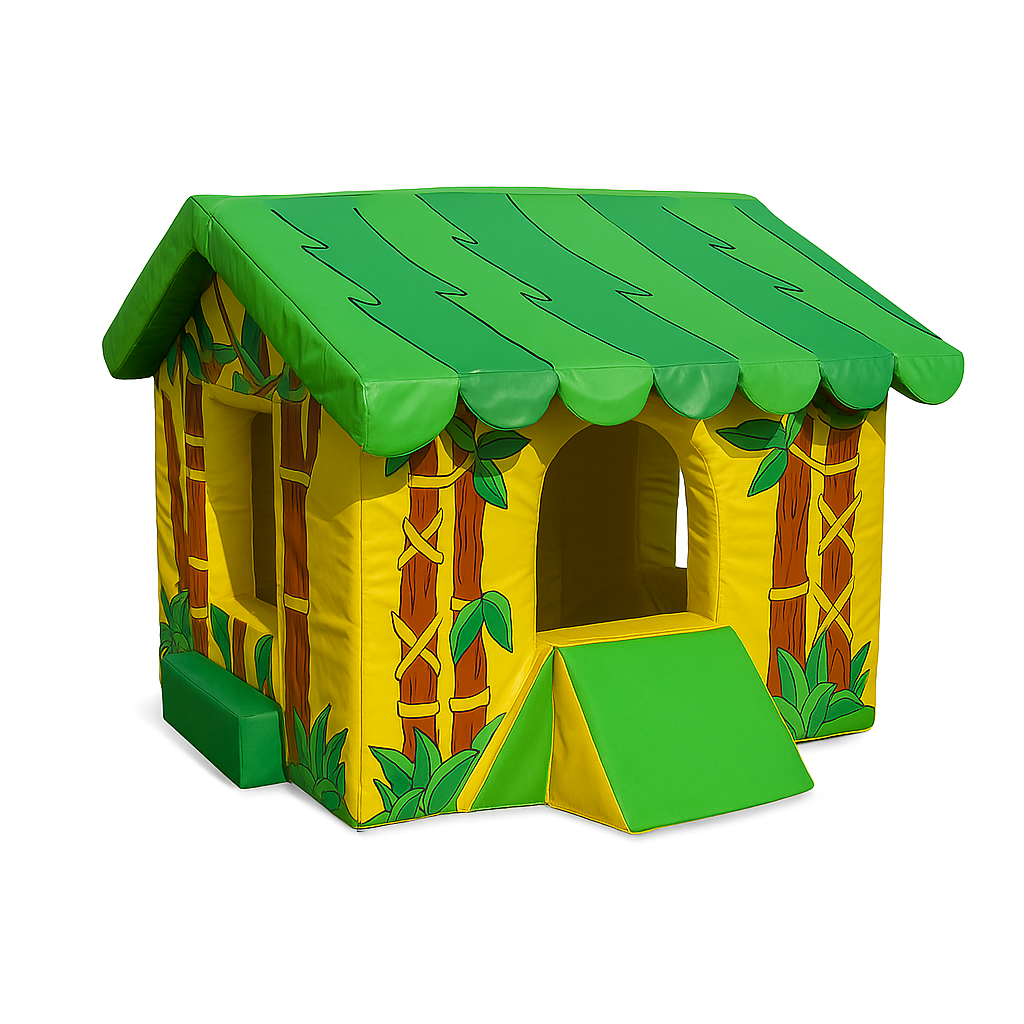 Softplay Dschungelhütte – Spielhaus im Urwald-Look für Abenteurer - Softplay - Schaumstoff-Spiel Produkte kaufen ☆☆☆☆☆
